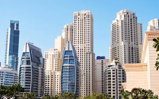 Dubai marina cityscape at daylight