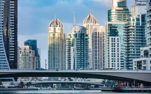 Dubai marina skyline in UAE